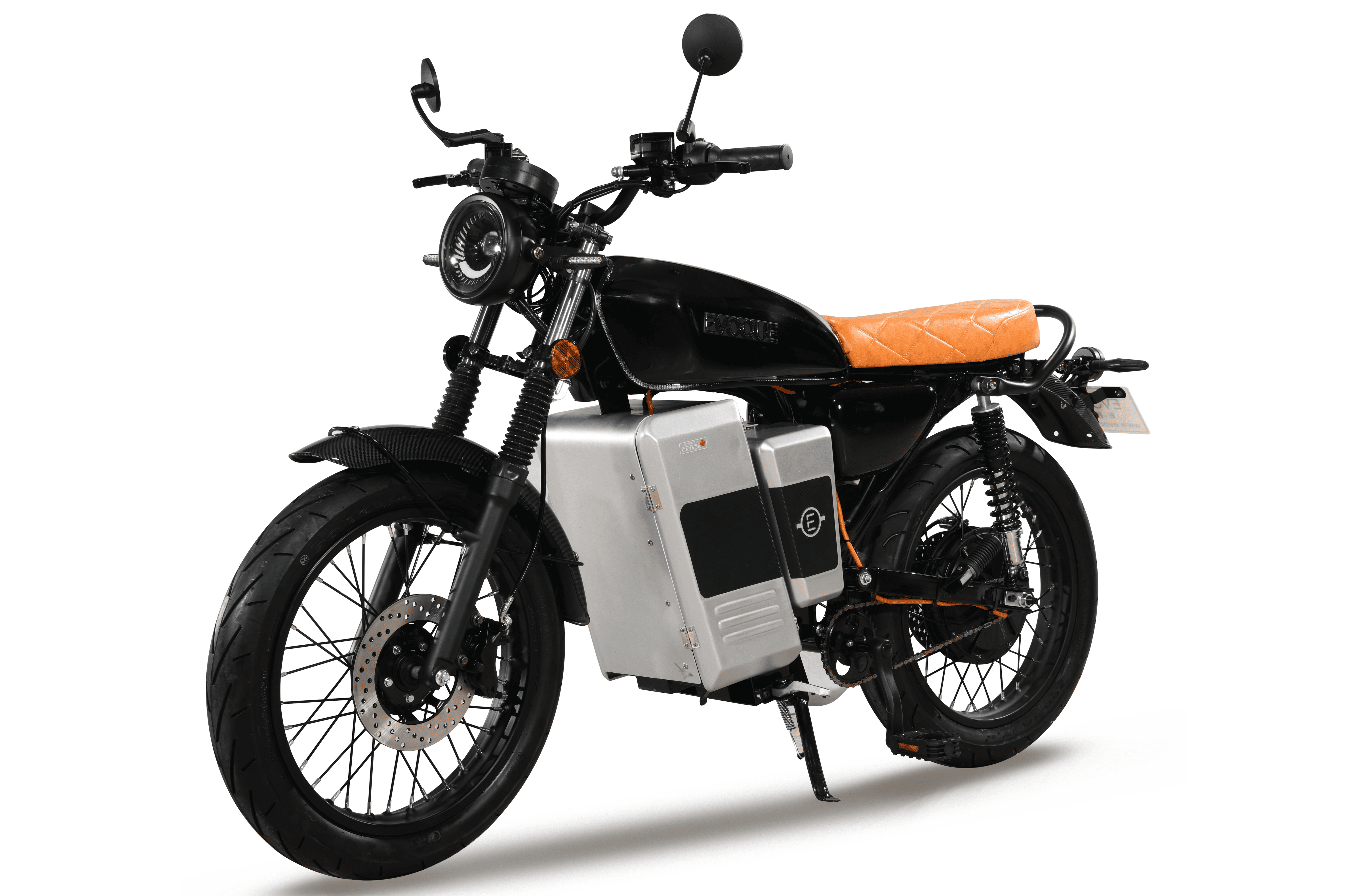 Evoque Legacy Motorcycle Style E-Bike – Matte Silver 72v 20ah