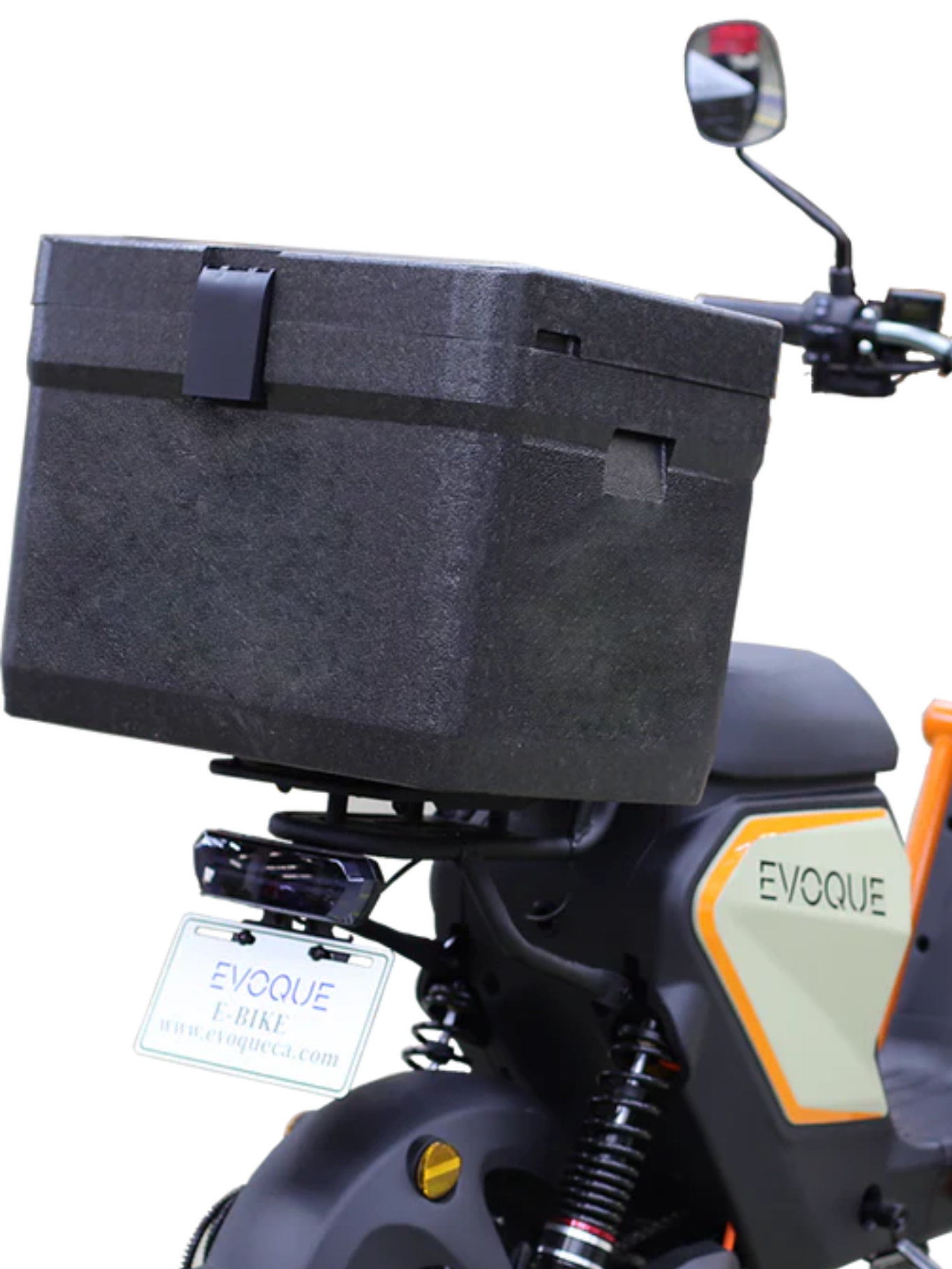 Evoque Stinger Plus, Delivery Rack, lockable top box storage