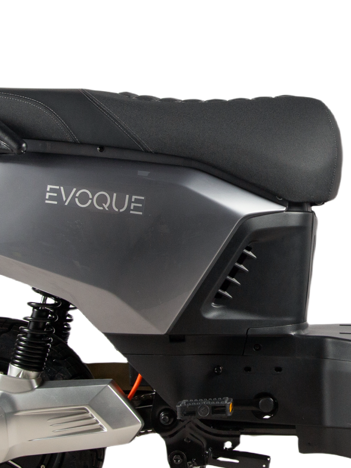 under-seat storage, USB charging port, comfortable seat, aerodynamic body design