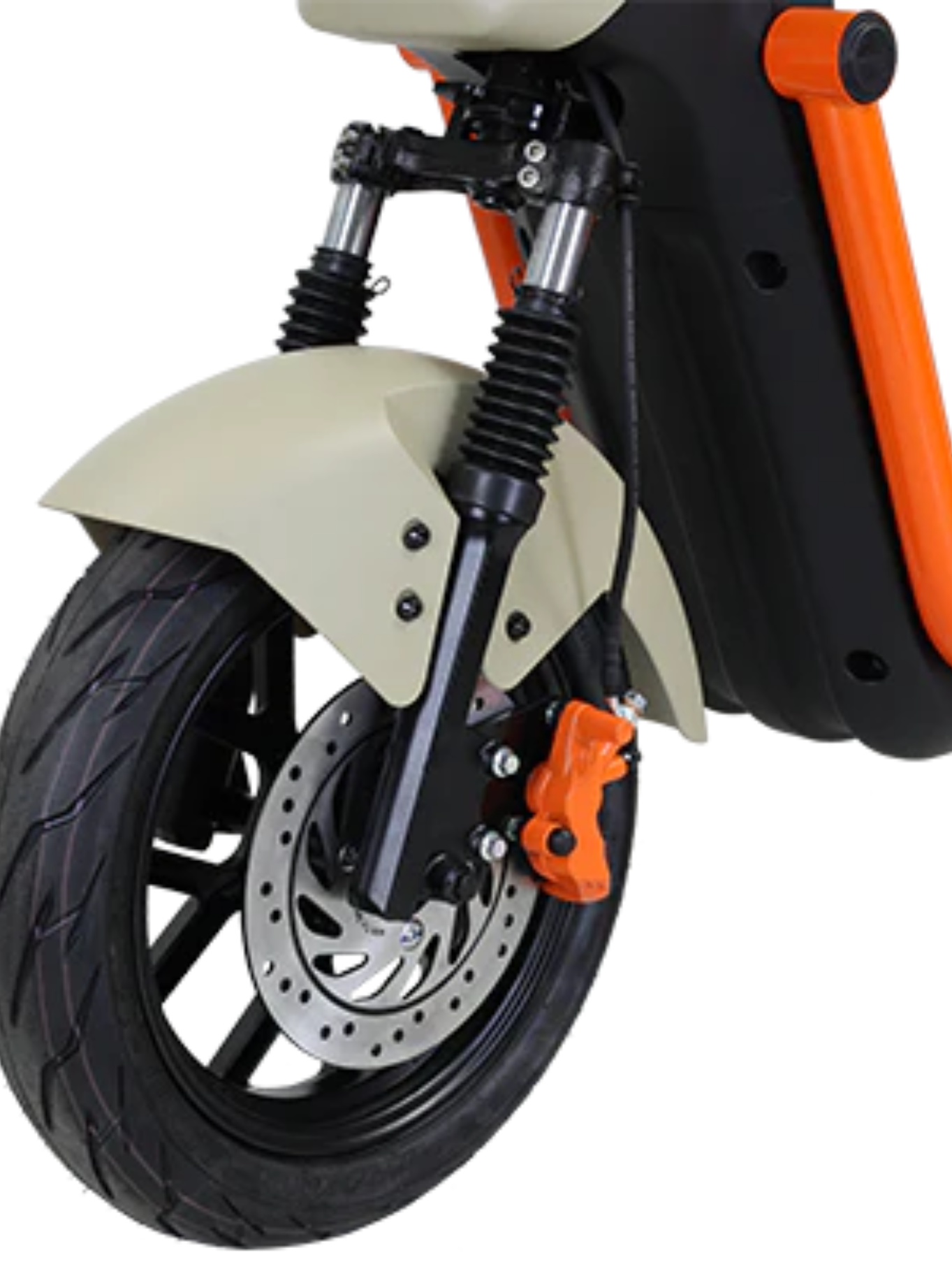 front shock absorbers, alloy wheels, tubeless tires