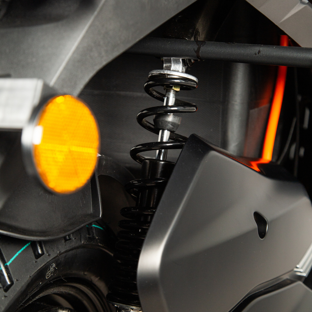 dual shock rear suspension tactical scooter