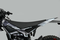 Evoque Bandit Electric Dirt Bike close up seat